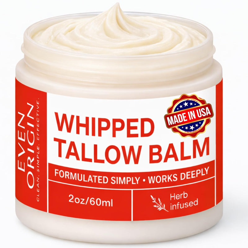 Even Origin Whipped Beef Tallow Balm | Grass-Fed Face & Body Moisturizer